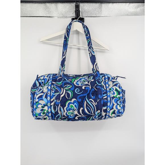 Vintage Vera Bradley Mediterranean Blue Y2K Pattern 2008 Travel Duffle - Picture 1 of 8